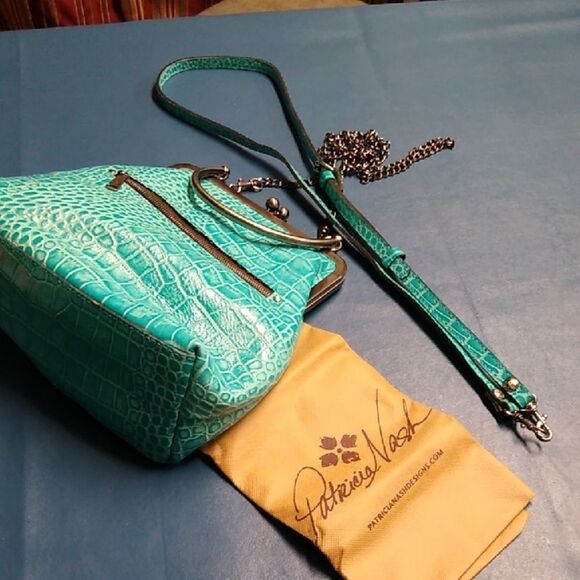 Patricia Nash Bags Patricianash Turquoise 2 Straps Kiss Clasp